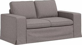 vidaXL Καναπές 120cm 2 pcs Taupe Μέταλλο