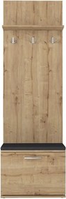 Έπιπλο εισόδου Track Megapap χρώμα sapphire oak 60x38,2x190εκ.