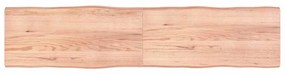 vidaXL Επιφ Τραπεζιού Αν Καφέ 220x50x(2-6)εκ.Ακατέργ. Μασίφ Ξύλο Δρυός