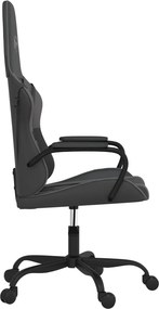 vidaXL Καρέκλα Gaming Μαύρο/Γκρι από Συνθετικό Δέρμα