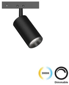Σποτ Φωτιστικό Μαγνητικής Ράγας LED 2W IP20 Micro Magnetic 4315500 Viokef 4315500 Μαύρο