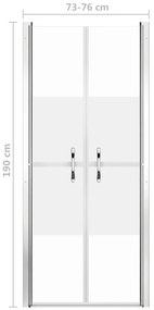 vidaXL Πόρτα Ντουζιέρας με Σχέδιο Αμμοβολής 76 x 190 εκ. από ESG