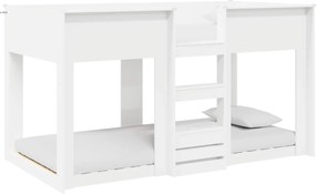 vidaXL Κρεβάτι Κουκέτα για Παιδιά Λευκό 100 x 200 cm