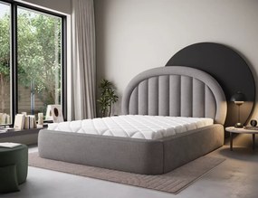 Επενδυμένο κρεβάτι Circle-180 x 200-Γκρι