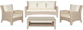 Σαλόνι Καθιστικό (Σετ 4Τμχ) 176288 Beige 5 Θέσεων