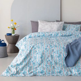 Σεντόνια Υπέρδιπλα (Σετ) Palamaiki Fashion FL6207 Γαλάζιο ΧΩΡΙΣ ΛΑΣΤΙΧΟ 240x260