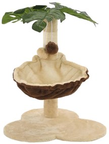 vidaXL Γατόδεντρο Μπεζ και Καφέ 50 εκ. με Στύλο Ξυσίματος από Σιζάλ