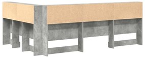 vidaXL Κεφαλάρι Αποθήκης Γκρι σκυροδέματος 120 cm Επεξεργασμένο ξύλο