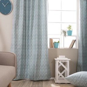 Κουρτίνα Rota 05 Blue Teoran 140X260 Ακρυλικό,Βαμβάκι, Polyester