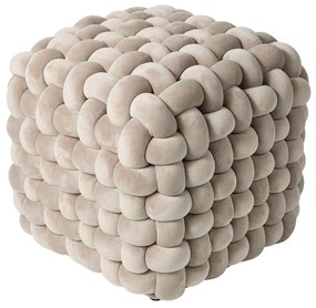 Πουφ (43x43x40) Das Home Stool line Μπεζ