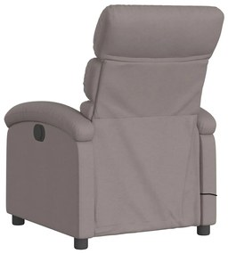 vidaXL Πολυθρόνα Μασάζ Ανακλινόμενη Taupe Υφασμάτινη