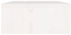 vidaXL Βάση Οθόνης Λευκή 80 x 24 x 10,5 εκ. από Μασίφ Ξύλο Πεύκου