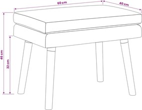 vidaXL Διπλή Επίστρωση Πάγκος Μαύρο 60 x 40 x 46 εκ. Ύφασμα