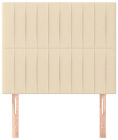 vidaXL Κεφαλάρι Κρεμ 90x5x118/128 εκ. Ύφασμα
