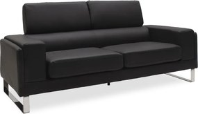 Σετ σαλονιού Shea pakoworld 2τεμ pu σε μαύρη απόχρωση