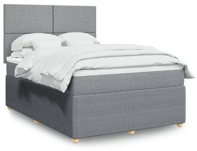 ΚΡΕΒΑΤΙ BOXSPRING ΜΕ ΣΤΡΩΜΑ ΑΝΟΙΧΤΟ ΓΚΡΙ 140X200 ΕΚ. ΥΦΑΣΜΑΤΙΝΟ 3294372