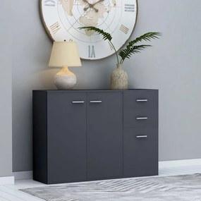 Μπουφές Γκρι 105 x 30 x 75 εκ. από Επεξ. Ξύλο