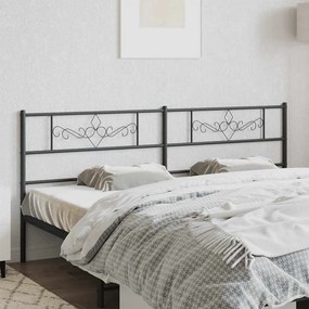 vidaXL Ανταλλακτικό κεφαλάρι Μαύρο 200 εκ. Μεταλλικό