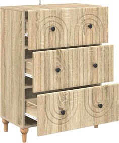 vidaXL Ντουλάπι με Συρτάρια Sonoma Δρυς 66 x 34,5 x 90 εκ
