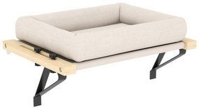 PawHut Σπιτάκι γάτας με στήριγμα για περβάζια παραθύρων και καλοριφέρ, μαξιλάρι, ξύλινος σκελετός, λευκό