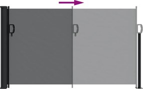 vidaXL Σκίαστρο Πλαϊνό Συρόμενο Μαύρο 120 x 500 εκ.