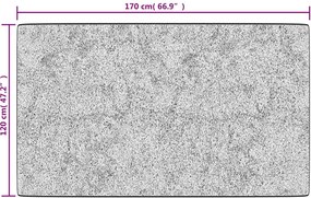 vidaXL Χαλί Πλενόμενο Μαύρο και Λευκό 120 x 170 εκ.