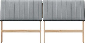 vidaXL Ταπετσαρισμένο κεφαλάρι Ανοιχτό γκρι 180 cm