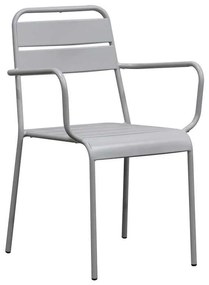 BRIO Πολυθρόνα Στοιβαζόμενη Μέταλλο Βαφή Cool Grey 4C 57x58x84cm