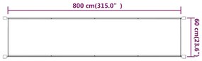 Τέντα Κάθετη Taupe 60 x 800 εκ. από Ύφασμα Oxford - Μπεζ-Γκρι