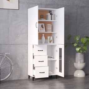 vidaXL Ντουλάπι Λευκό 69,5x34x180 εκ. από Επεξεργασμένο Ξύλο