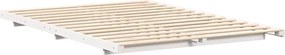 vidaXL Κρεβάτι δαπέδου Λευκό 140 x 210 cm Μασίφ ξύλο πεύκου