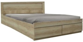 Κρεβάτι Nalos (Για Στρώμα 140x200cm) 123-000206 205x145x80cm Oak Semi-double