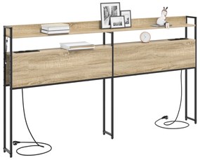 vidaXL Κεφαλάρι Αποθήκης με ράφι Sonoma Δρυς 180 cm Επεξεργασμένο ξύλο