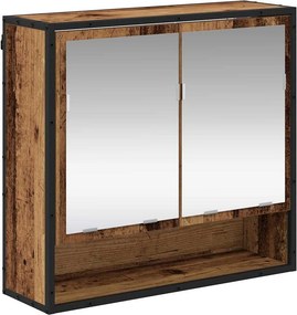 vidaXL Σετ Επίπλων Μπάνιου 3 τμχ. Παλιό Ξύλο 35 x 37,5 x 166 εκ.