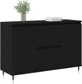 vidaXL Πλαϊνό γραφείο Μαύρη Οξυά 101,5 x 35 x 70 εκ Επεξεργασμένο ξύλο
