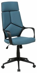 Καρέκλα γραφείου Berwyn 208, Μαύρο, Τυρκουάζ, 116x64x64cm, 14 kg, Με ρόδες, Με μπράτσα, Μηχανισμός καρέκλας: Κλίση | Epipla1.gr