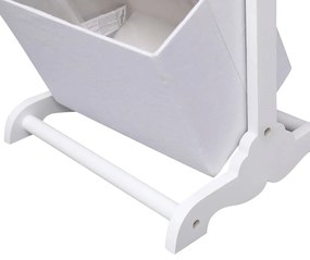 vidaXL Ραφιέρα Αποθήκευσης με 2 Καλάθια Λευκή 35 x 35 x 72 εκ. Ξύλο