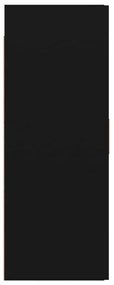 Ντουλάπι Τοίχου Κρεμαστό Μαύρο 69,5 x 34 x 90 εκ. Επεξ. Ξύλο - Μαύρο