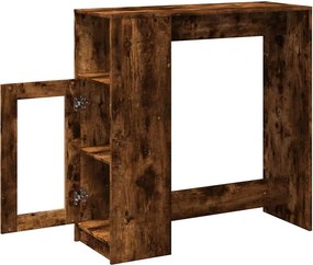 vidaXL Τραπέζι Μπαρ με Ράφια Δρυς 101x40x103,5 εκ. Επεξεργ. Ξύλο