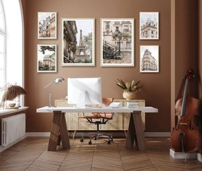 Σύνθεση κάδρων φυσικό ξύλο Paris Architecture PST047
