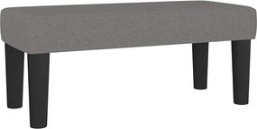 vidaXL Κρεβάτι Boxspring με Στρώμα Σκούρο Γκρι 120x190 εκ Υφασμάτινο