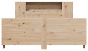 vidaXL Σκελετός Κρεβατιού Χωρίς Στρώμα 135x190 εκ Μασίφ Ξύλο Πεύκου