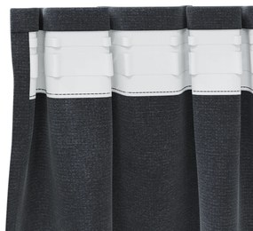 vidaXL Curtains Blackout  με ταινία 2 τεμάχια Ανοιχτό Γκρι Βελούδο