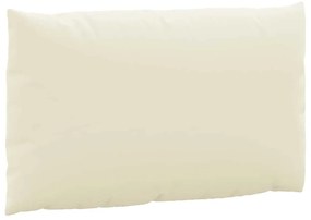 vidaXL Μαξιλάρια Παλέτας 3 τεμ. Κρεμ Λευκά Ριγέ από Ύφασμα Oxford