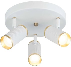 Φωτιστικό Οροφής - Σποτ Lume 341LCA1130 33x13cm 3xGU10 7W White-Gold Opviq