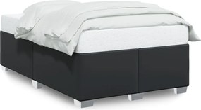 vidaXL Σκελετός Κρεβατιού Χωρίς Στρώμα Μαύρο 120x190 εκ.Συνθ. Δέρμα