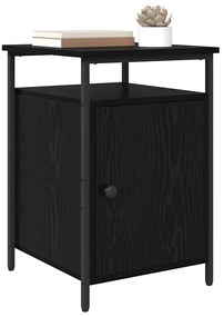 vidaXL Κομοδίνο Μαύρη Οξυά 40 x 42 x 60 εκ. Επεξεργασμένο ξύλο