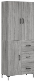 vidaXL Ντουλάπι Γκρι Sonoma 69,5 x 34 x 180 εκ. Επεξεργασμένο Ξύλο