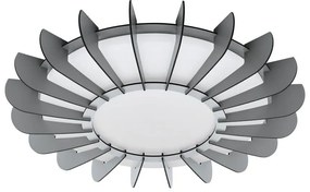 Φωτιστικό Οροφής Πλαφονιέρα Led Arapiles 98262 Grey Eglo Metal,Wood