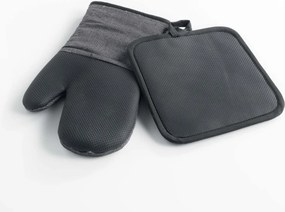 Γάντι + Πιάστρα Κουζίνας Neoprene (Σετ) L-C Harold Gris 1756603